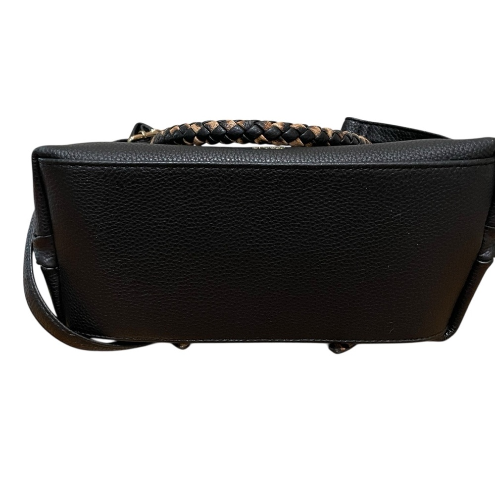 Crossi Like Dreams Leopard Top Handle Small Bow Handbag Crossbody Black Brown - Picture 8 of 11